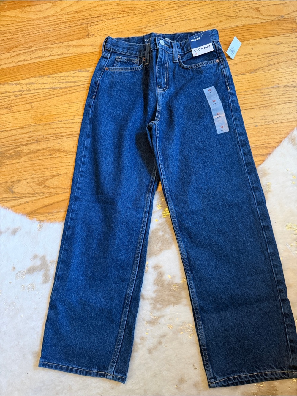 Old Navy Kids Dark Blue Straight-Leg Jeans